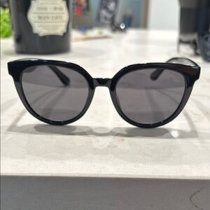 Black Cat-Eye Sunglasses with Dark Lenses